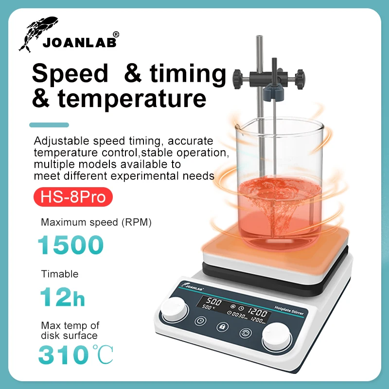 JOANLAB Magnetic Stirrer Hot Plate Digital Display Heating Thermostatic Magnetic Mixer Laboratory 5L 1500rpm