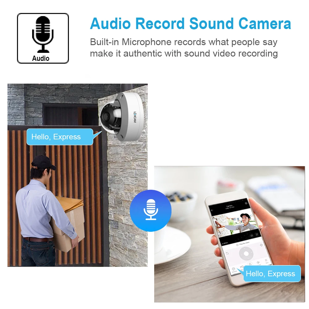 Imagem -02 - Loxcam-cctv Sistema de Câmera de Segurança ai Humano Detectar Áudio Câmera ip Vandalproof Conjunto de Vigilância de Vídeo H.265 10ch 4k Poe 8mp
