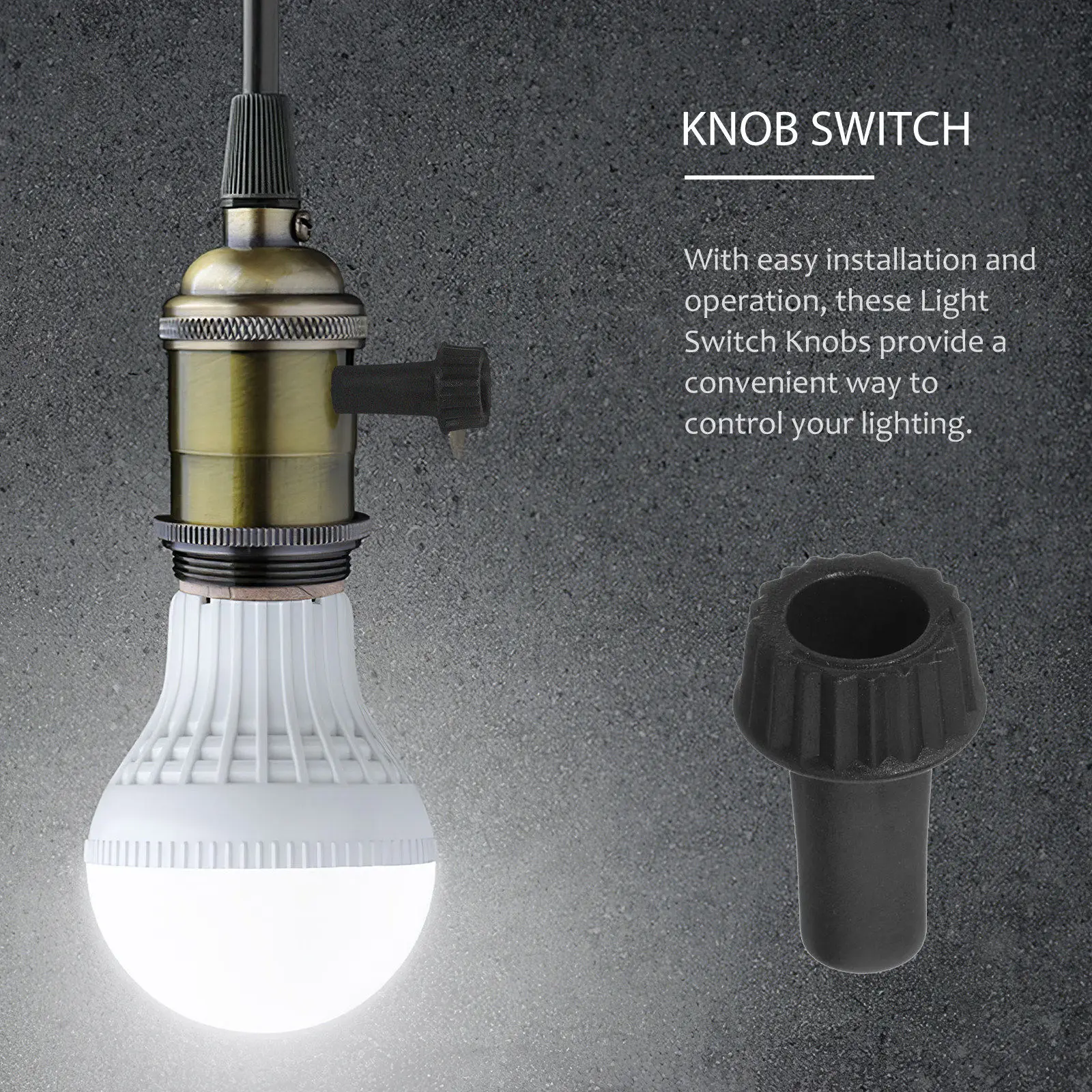 10Pcs Lamp Switch Replacement Knobs ABS Material Light Socket Turn Switch Standard Lamp Parts for Repair and Upgrade