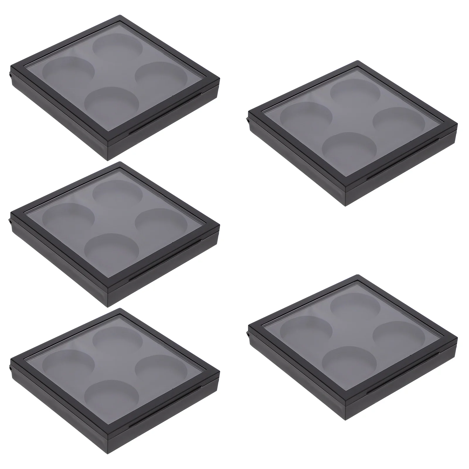 

5 Pcs Empty Magnetic Eyeshadow Palette Four Color Plates Transparent Cover Case Eye Cosmetics Box Refillable Bottles Skin Care