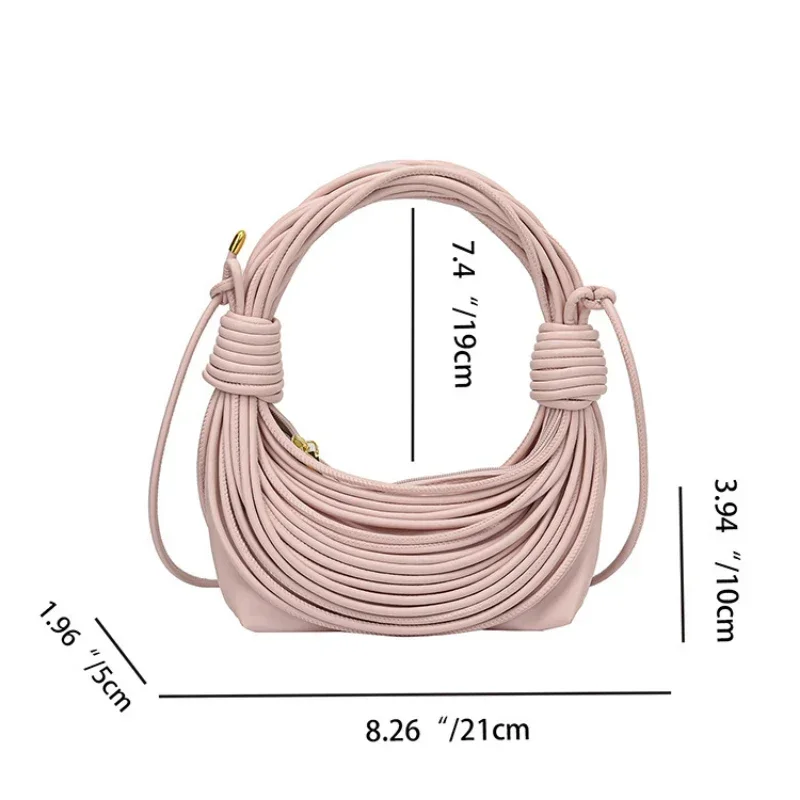 Crossbody Women Handbag Fashion Personality Hobos Purses Girls Shoulder Crossbody Bag New Woven Underarm Tote Casual Clutch Bag