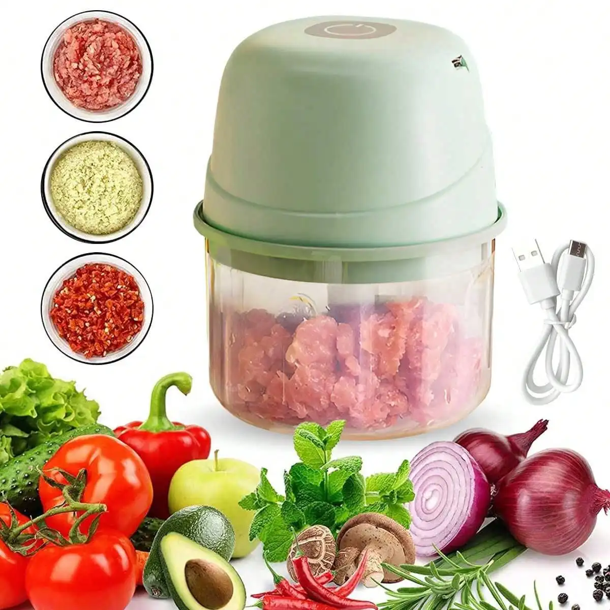 Multifunctional Cooking Machine Automatic Household Meat Grinder Food Stirring Minced Garlic