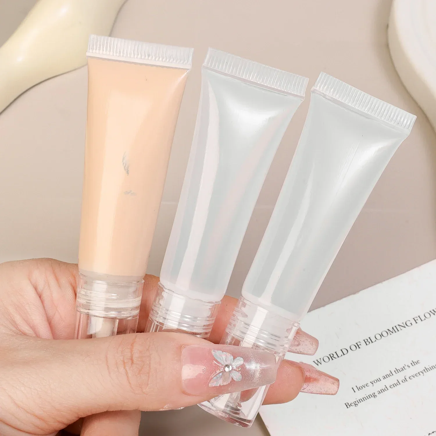 Mini contagocce riutilizzabili contenitori cosmetici per fondotinta liquido da viaggio crema bottiglia portatile vuota in plastica trasparente