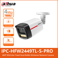 Dahua IPC-HFW2449TL-S-PRO 4MP WizColor Full Color Bullet WizSense Network Security CCTV Camera Night Vision 50m Human Detection