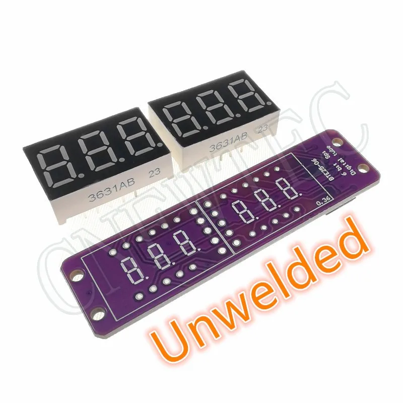 MAX7219 0.36 Inch 6 Bits Digital LED Display 7 Segment Module 6 Color Available for Arduino STM32 STC AVR ESP32 Unwelded