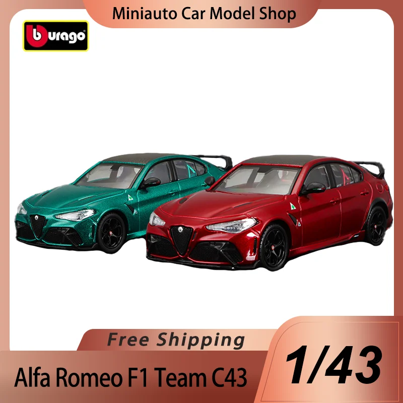 In Stock Bburgao 1:43 Alfa Romeo Gtam Miniature Alfa Romeo Gtam Sports Car Alloy Diecast Model Toy Car Model Kid Christmas Gift