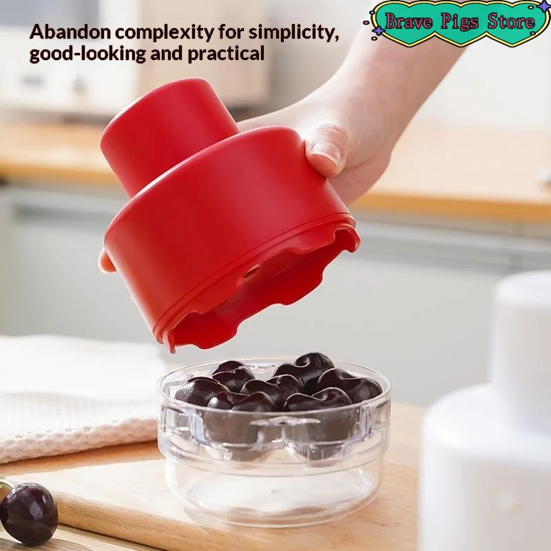 [HM]Cherry Pitters Corer Handheld Press Cherry Pitter Remover With 7 Holes Multi-Purpose Fruit Core Pitting Tools[HM]