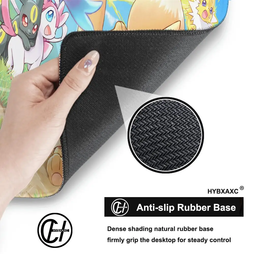 Mouse Pad Gaming Carpet Anime Keyboard Pads Rug Pokemon Eevee Mousepad Mouse Pads Laptop Extended Desk Mat for Gamer Gift