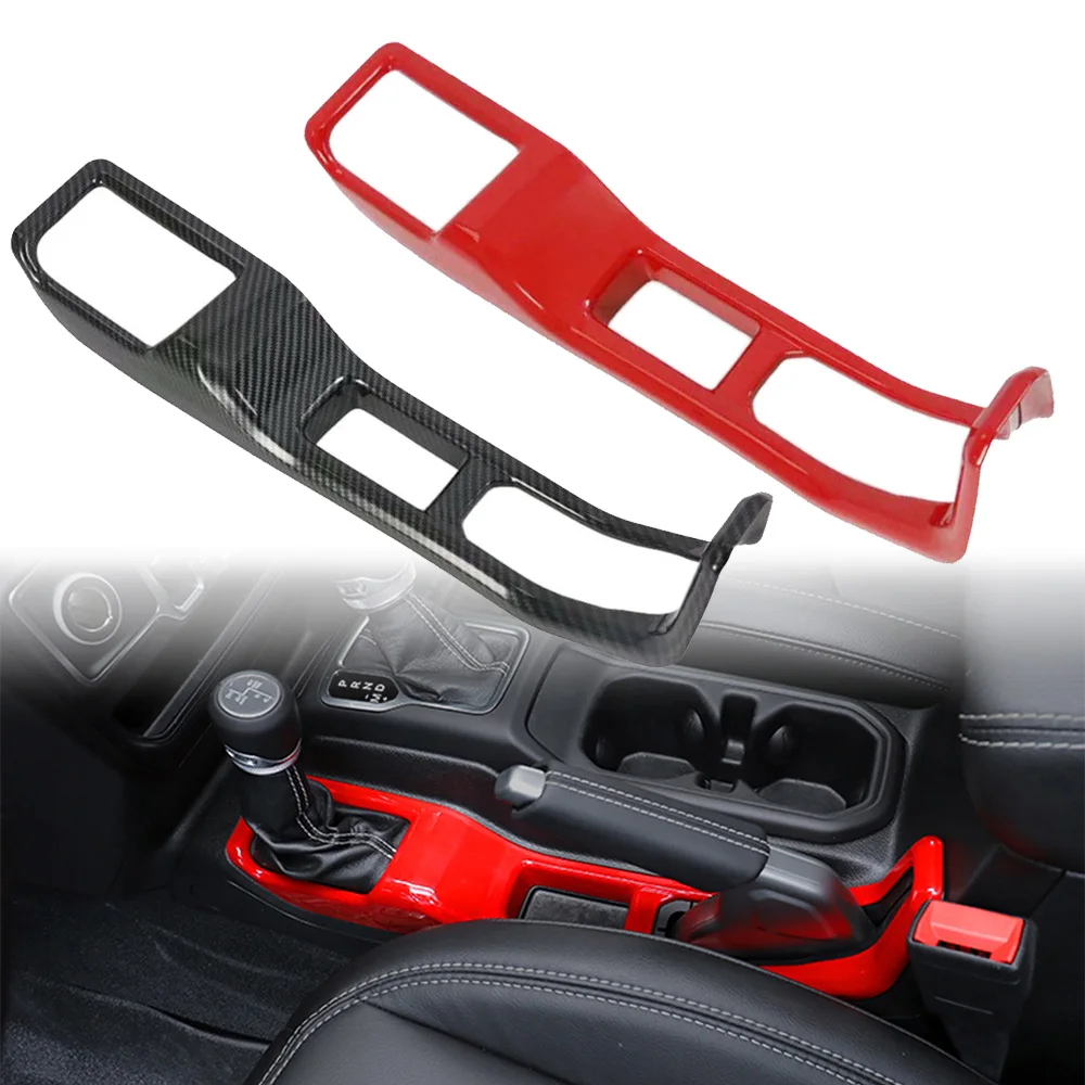 for Jeep Wrangler JL 2018-2023 Interior Accessories 4 Wheel Drive Emergency Brake Trim 4WD Decorative Cover Carbon Fiber Look