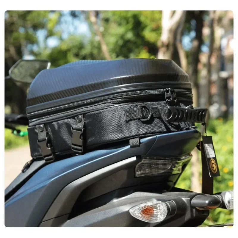 SKFmotorcycle Backseat Bag Helmet Bag Tail Box Motorcycle Full Helmet Backpack Waterproof Wear-resistant Riding Commuter Gear