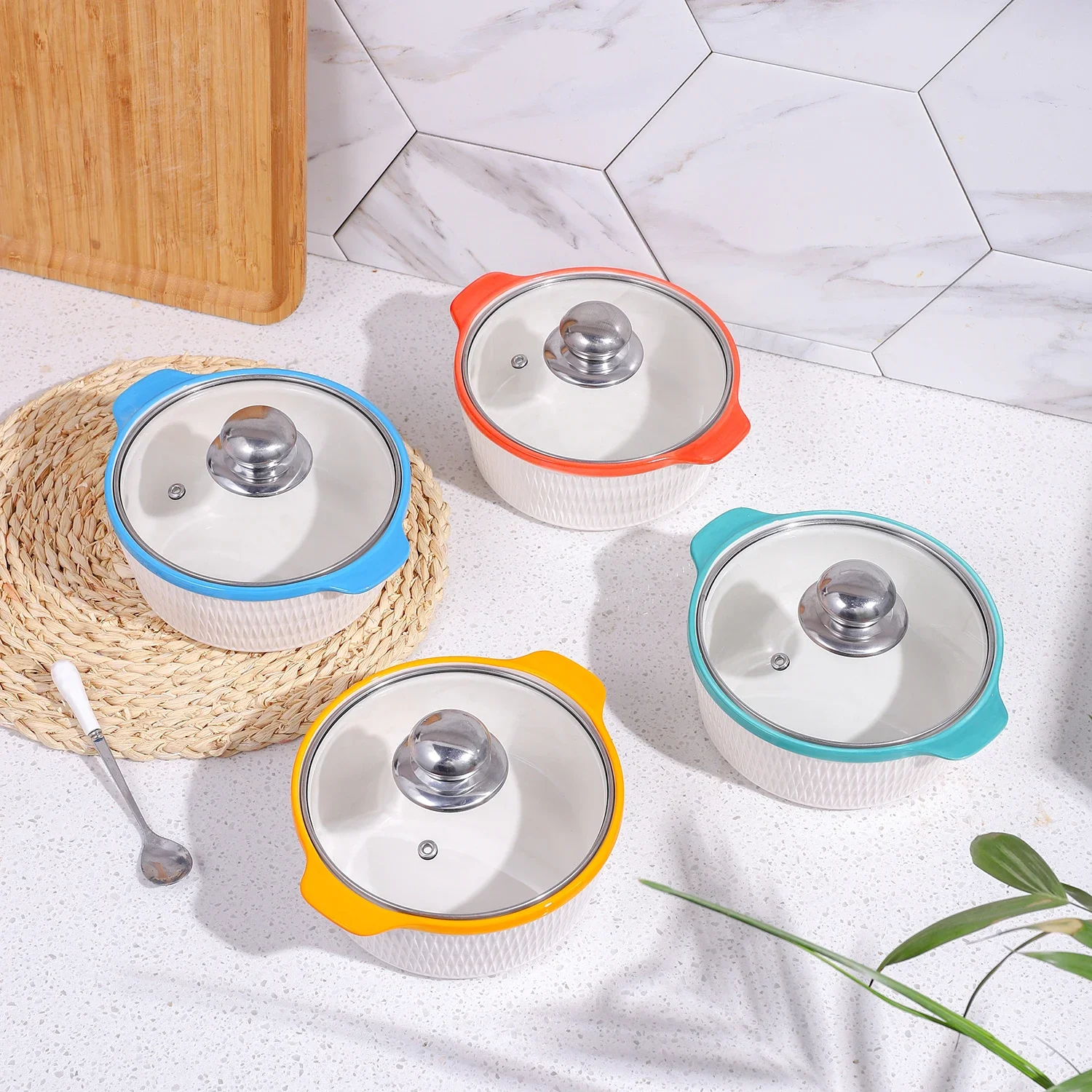 

# Керамическая маленькая кастрюля для тушения, бытовая и коммерческая газовая кастрюля с открытым пламенем, большая кастрюля для супа для каши #