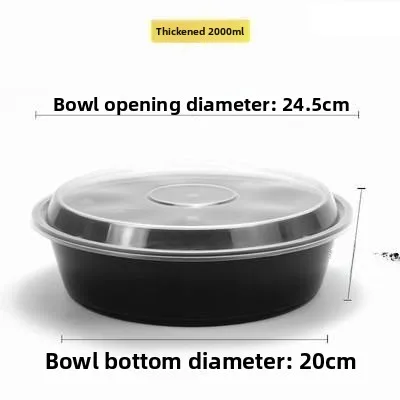 Thickened Disposable Plastic Lunch Box Rectangular And round Shaped  Keeping Container for Takeaway Food Delivery Bento Box
