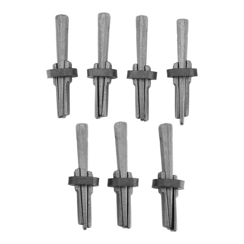 

【Hot Cake】7 Set New Stone Splitter 9/16In Metal Plug Wedges And Feathers Shims Concrete Rock Splitters Hand Tool
