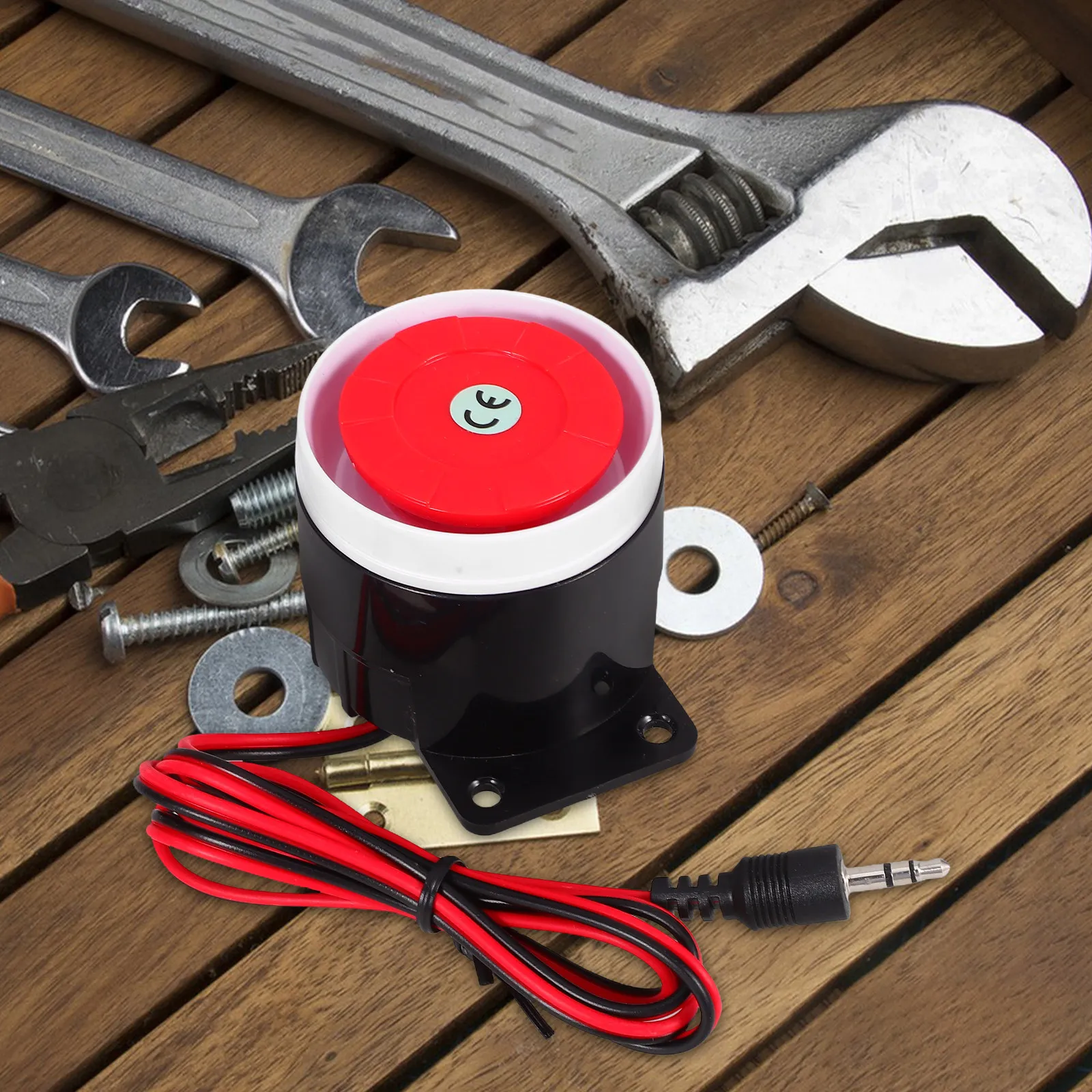 

Mini Alarm Horn for Home Security System Loud Clear Sound Anti-Theft Warning Horn for Office Shop Wired Reliable Siren