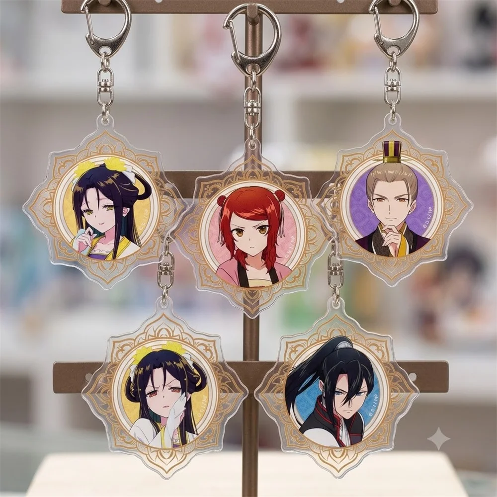 6CM Anime „Obwohl ich eine unbeholfene Bösewichtin bin“ Acryl-Schlüsselanhänger Modell Cosplay-Charaktere Ornament Zubehör Sammlerstücke Geschenke