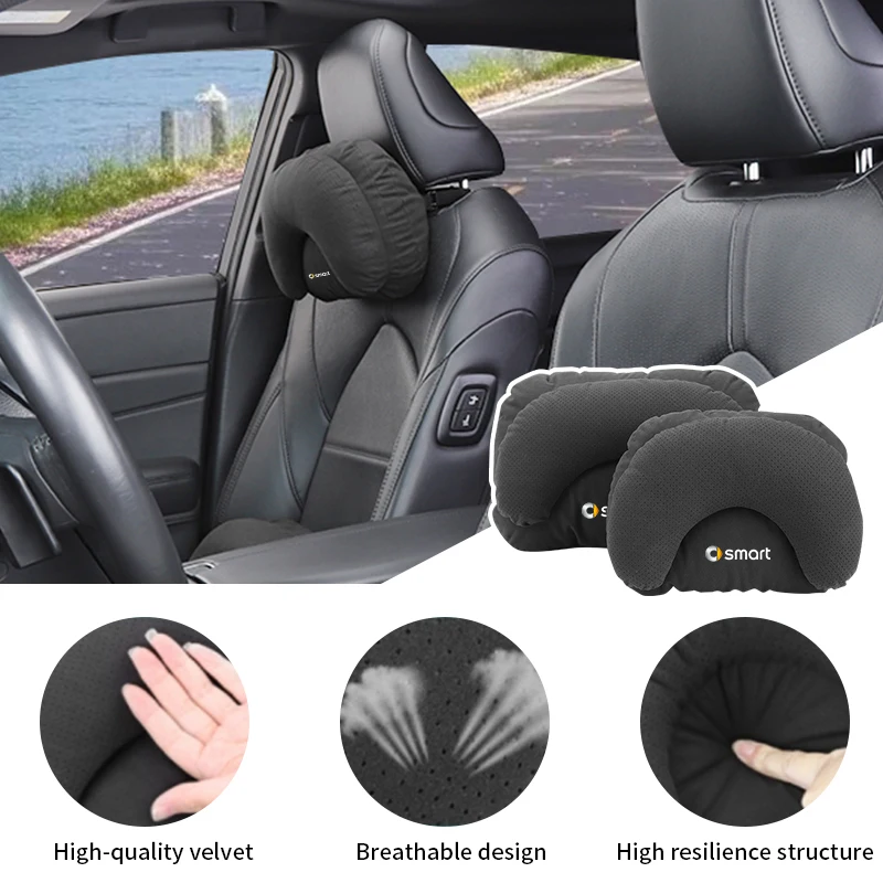 

Car Seat Head Support Lumbar Cushion Headrest Neck Pillow For Smart Fortwo 451 450 453 EQ Forfour Coupe Cabrio Crossblade