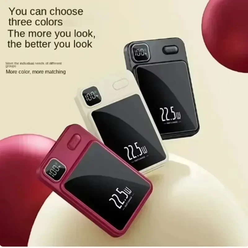 

New Magnetic Power Bank for IPhone Magsafe Xiaomi 10000mAh Qi Wireless Charger Portable Fast Charging PowerBank External Battery