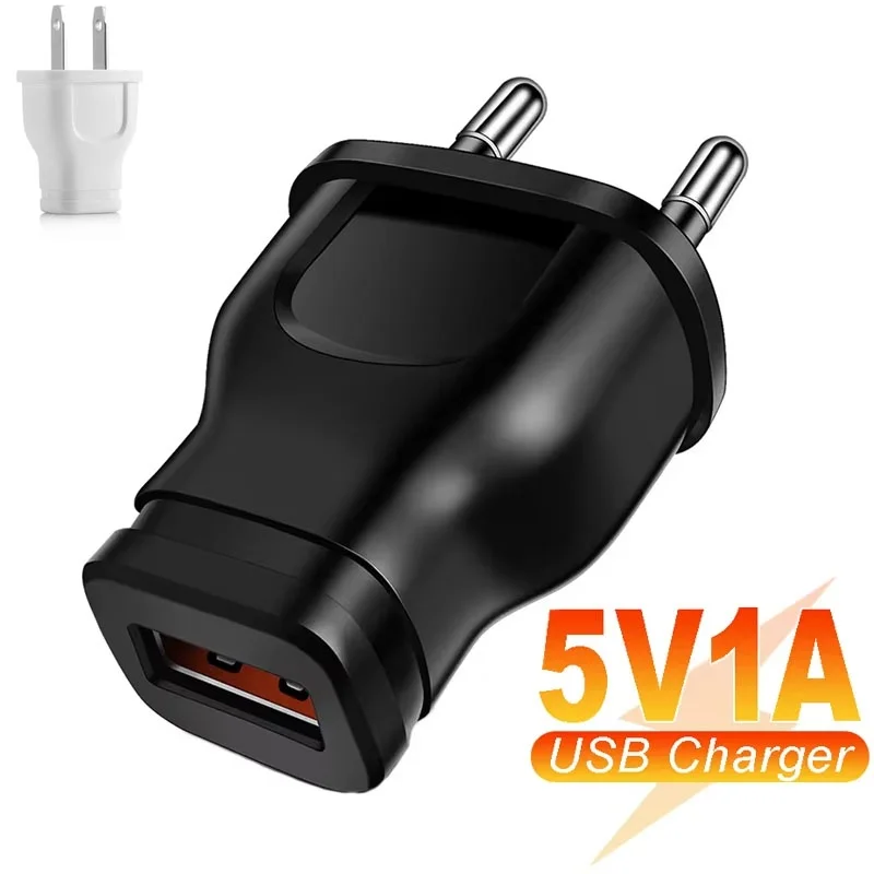 5V/1A USB Power Adapter Travel Universal Mobile Phone Charger For iPhone Xiaomi Huawei Realme US/EU USB Wall Charger Port Plug