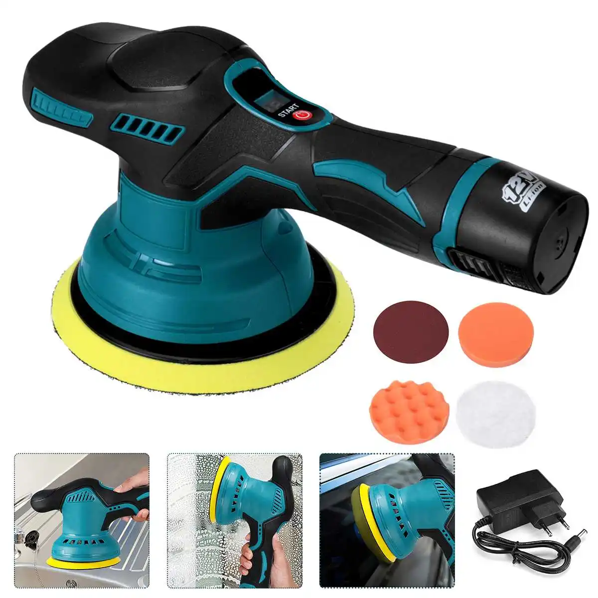 

12V Cordless Car Polisher 8 Gear Brushless Electric Polishing Waxing Device For Repairing Scratches Wireless Sander Polisher