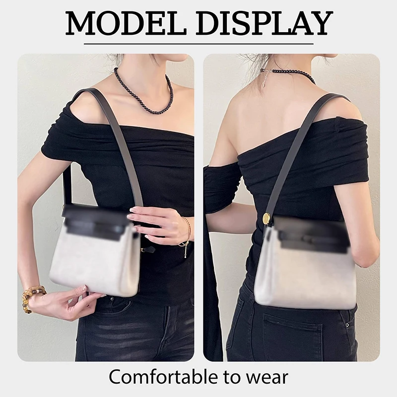 Genuine Leather Replacement Shoulder Strap for Herbag Zip Handbag Premium Imported Genuine Cowhide Short Replacement Strap
