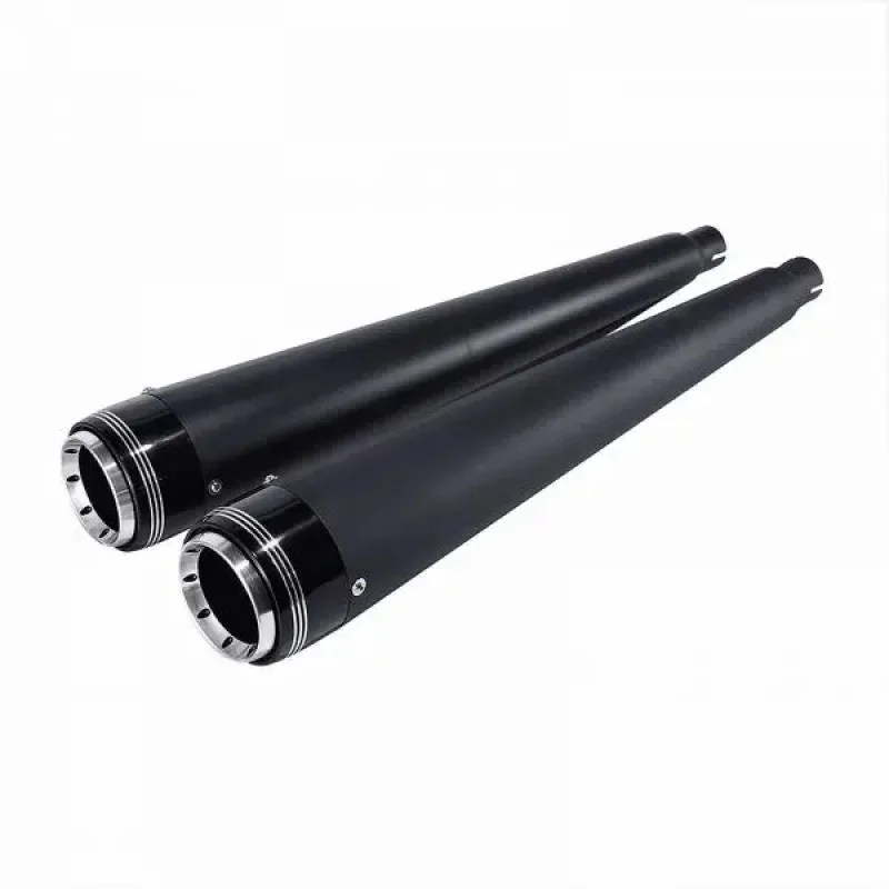 

4 Inch Black Megaphone Slip On Exhaust Muffler Pipe for Motorcycle Deep Sound Racing Stainless Steel Universal Fit