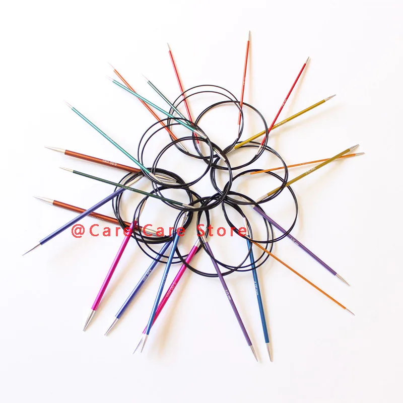 1Piece KnitPro Zing 80cm Circular Knitting Needles Sweater Yarn Knitting Products Tools Wool For Knitting Metal Spokes