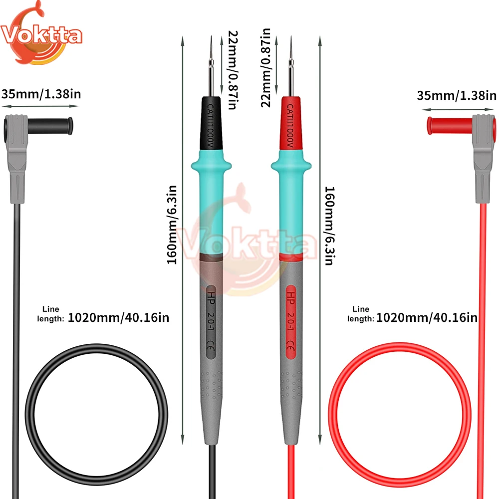 1 para uniwersalna sonda miernik mierniczy przewód cyfrowy miernik uniwersalny końcówka igłowa Pin przewód zasilający długopis silikonowy zestaw