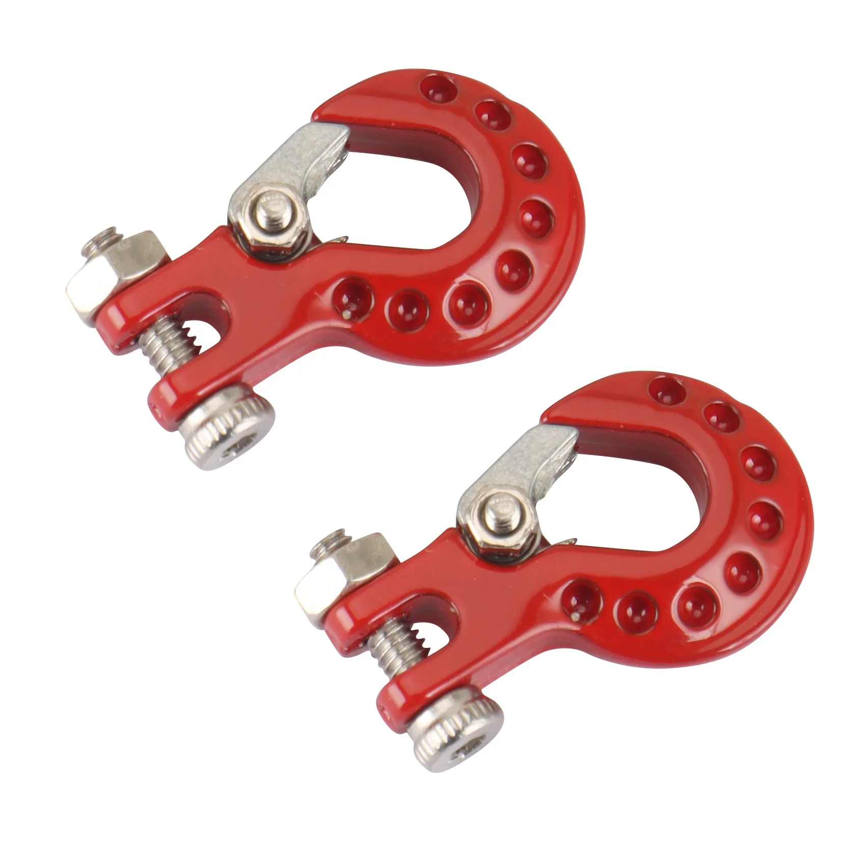 2Pcs Metal Trailer Hook Winch Hook Decoration for 1/10 RC Crawler Car Axial SCX10 Traxxas TRX4 RC4WD D90 Upgrade Parts,1