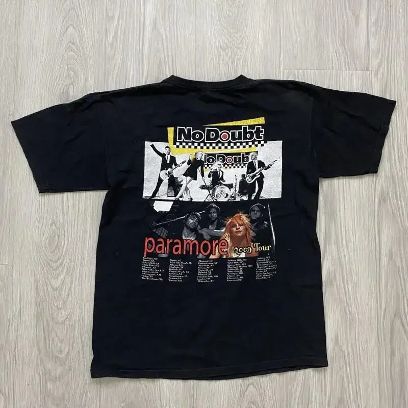 Camiseta vintage de la gira de Paramore de 2009, talla M para hombre, color negro, estilo Y2K, Gwen Stefani