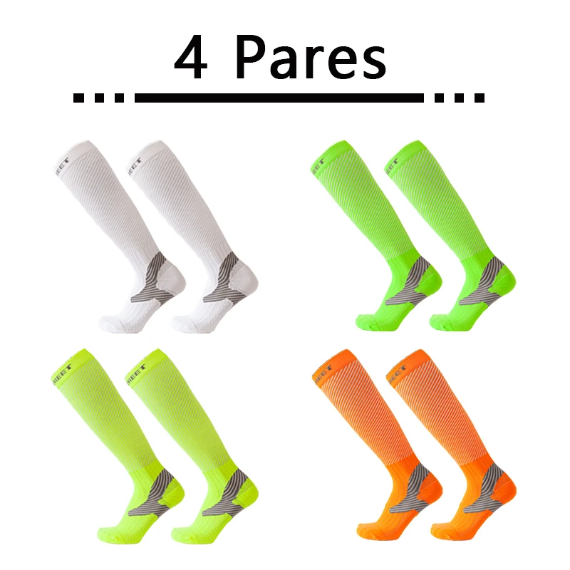 4 P'll Football Training Socks, Cycling, Training, Anti-fatigue, Compression Socks, High Socks