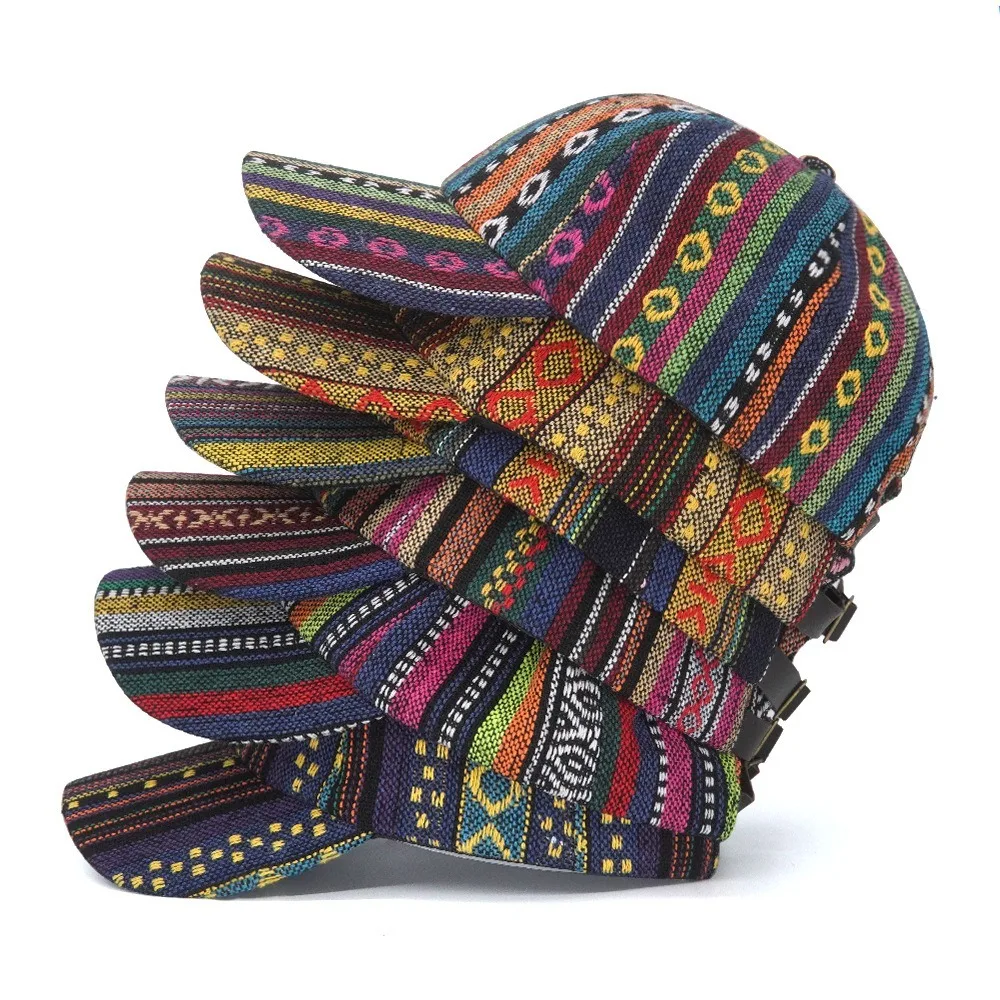

Boho Style Bohemia Print Baseball Cap Adjustable Cotton Anti-sun Outdoor Hat Breathable Unisex Sun Visor Sun Caps for Women Men
