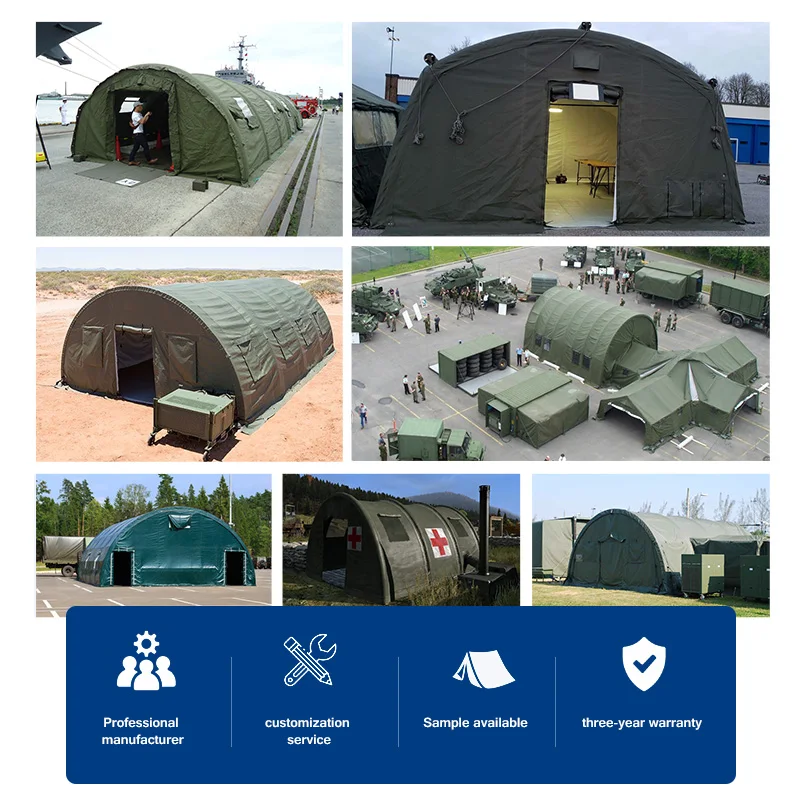 Inflatable Emergency Tent, 5-Person PVC Oxford Canvas, 4-Season Canvas Tent, with Air Column Frame, Winter Camping Shelter
