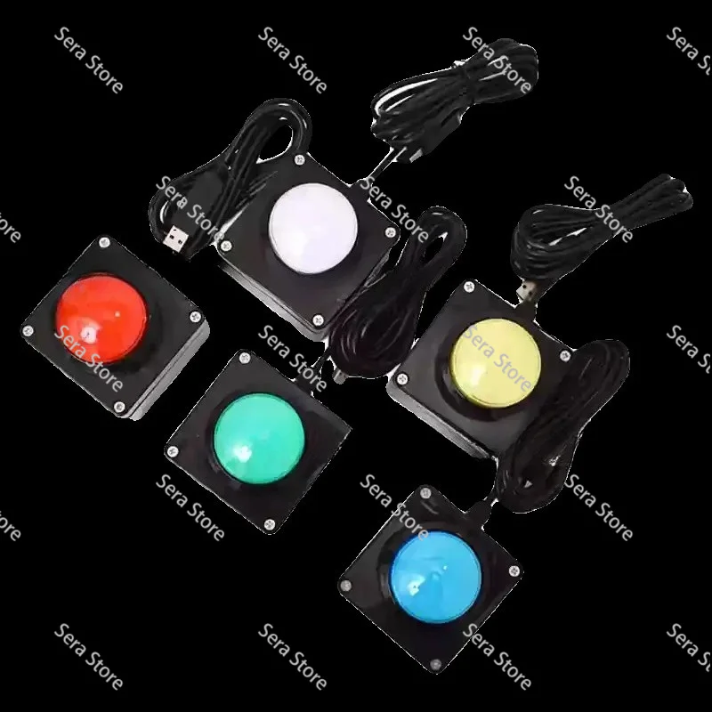 60mm USB Custom Button Wireless Remote Control Buzzer Wireless Lottery Computer Mouse Simulation Shortcut Keyboard