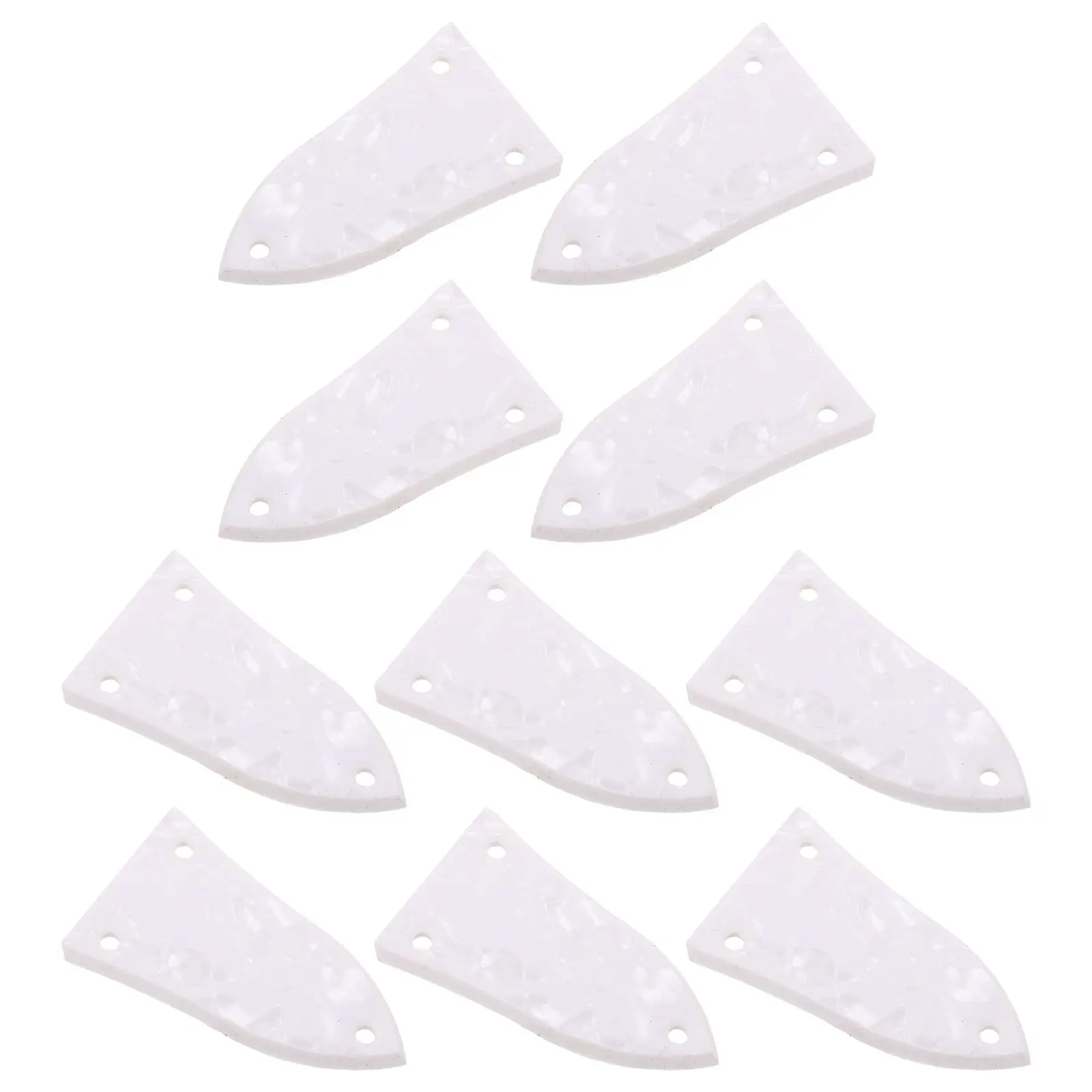 10Pcs Metal Guitar Truss Rod Cover Bell Shape White Electric Bass Neck Plate Replacement Guitar Maintenance Accessories