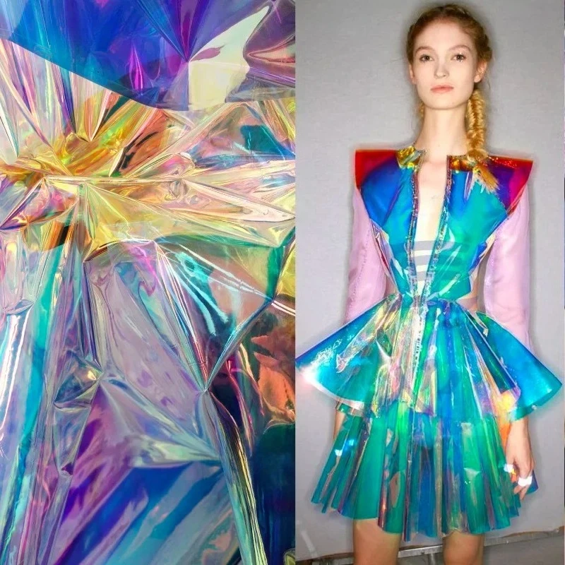 Textile And Sewing Materials - Leren Stof Illusie Regenjas Tas Runway