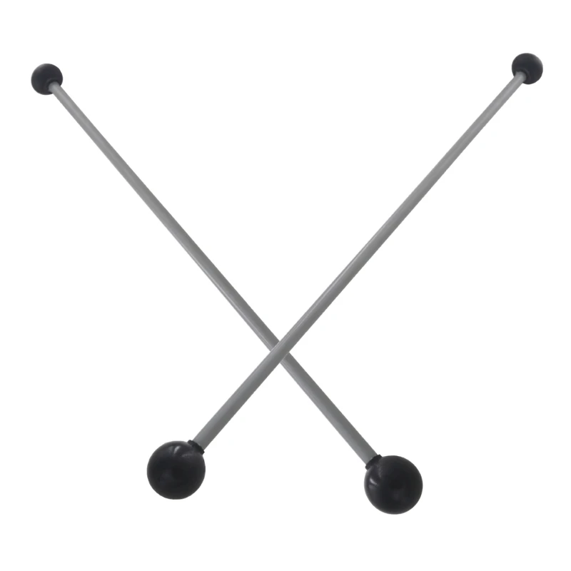 1 Pair Rubber Black Drumstick Double Head Marimba Mallets Xylophone Mallets