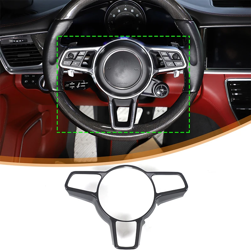 

Steering Wheel Frame Cover Steering Wheel Key Panel Trim Sticker Car Interior Accessories For Porsche Panamera Macan Cayenne