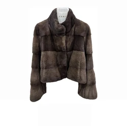 natural mink fur short coat women real fur coat for ladies 2024 new model fashion warm thickl coat