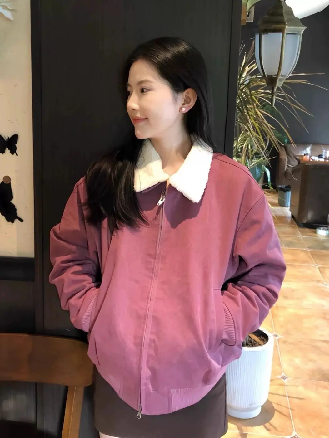 

Винтажная куртка из овечьей шерсти в американском стиле, осень-зима, новое утолщенное свободное хлопковое пальто с лацканами