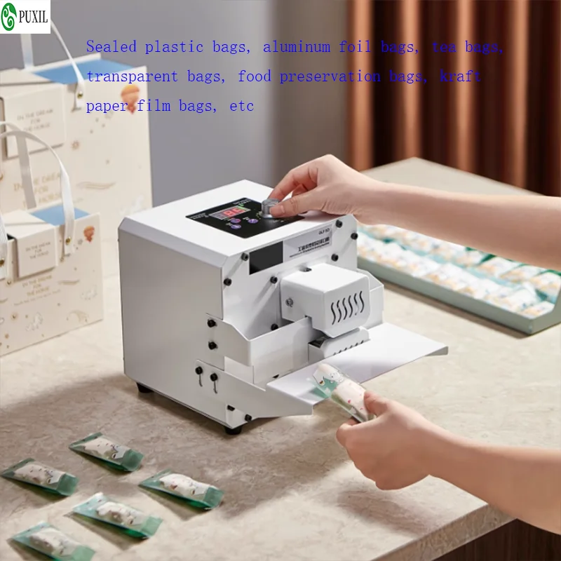 Orange rice plastic bag sealer commercial automatic bag sealer packs nougat tea egg yolk crisp moon cake aluminum foil bag