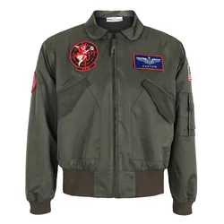Top Gun Jacket Maverick Bomber Cosplay Pilot Costume Jacket Zipper Jackets