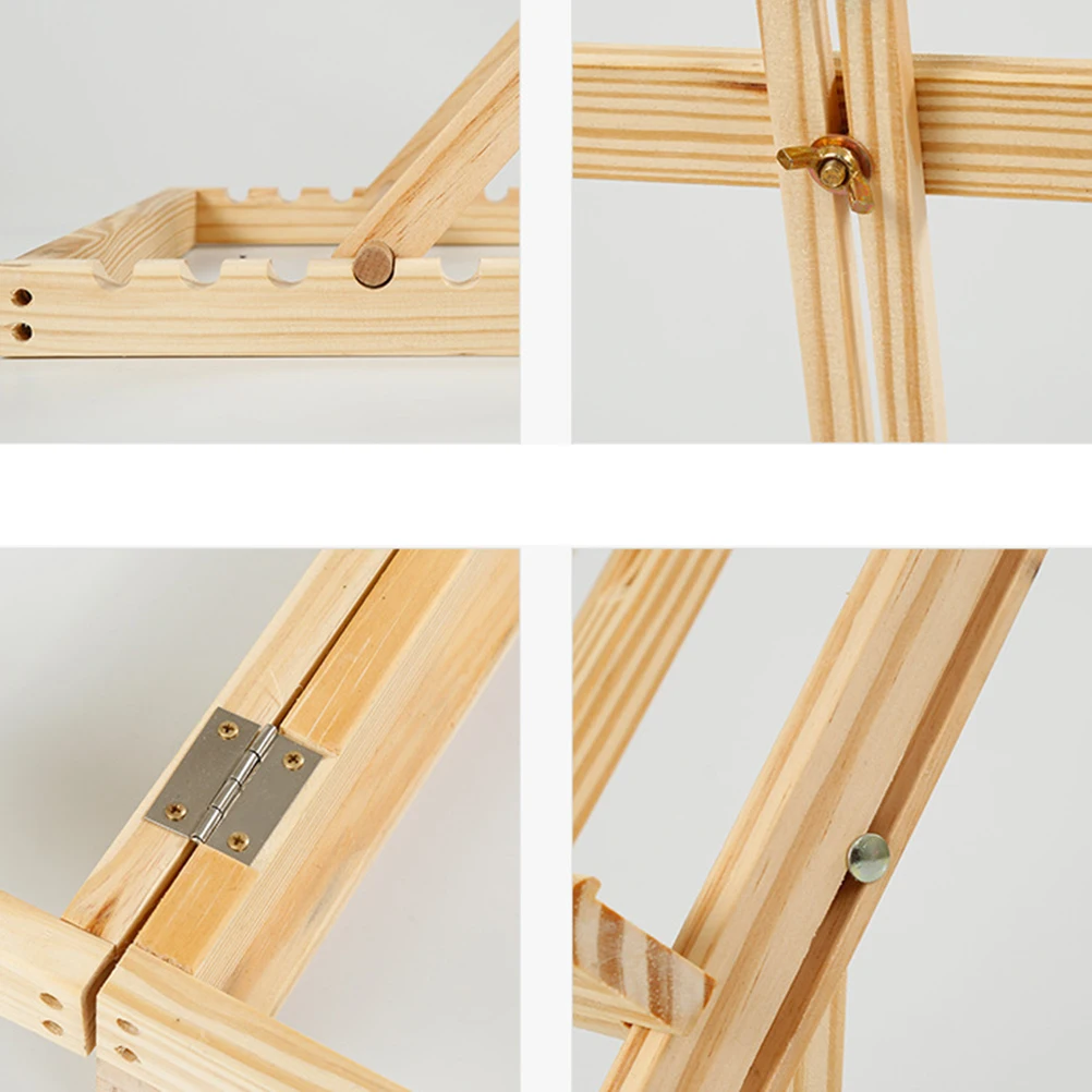 

Wooden Easel For Artists Pine Tabletop Painting Stand Kids Home Studio Wedding Display Poster Holder Blackboard Frame Adjustable