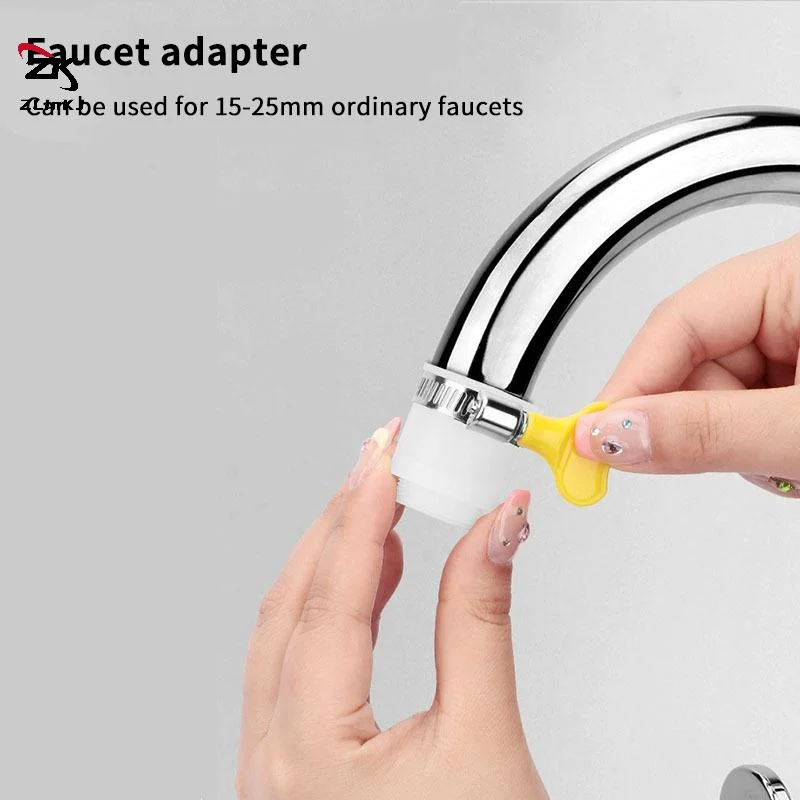 -Heavy Duty Water Tap Connector Thick Brass Threaded Adapter with Ergonomic Yellow Plastic Handle for Yard