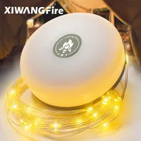 Camping String Lights 33Ft Light with Lanterns  2 in 1 Design Camping Lights 2000mAh IPX6 Waterproof Rechargeable Flashlights