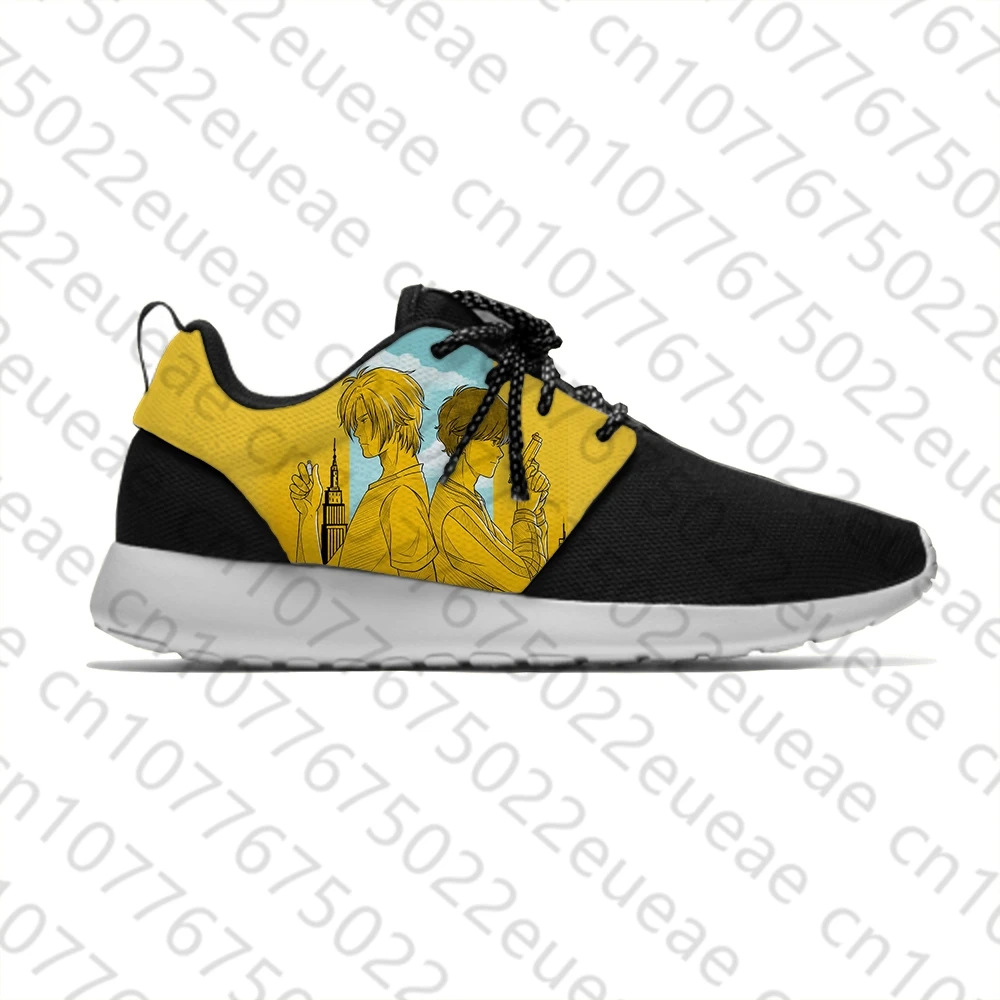 Zapatillas deportivas para hombre y mujer, zapatos informales transpirables y ligeros con estampado 3D de dibujos animados de Anime japonés, Manga, Banana, Fish, Ash, Lynx