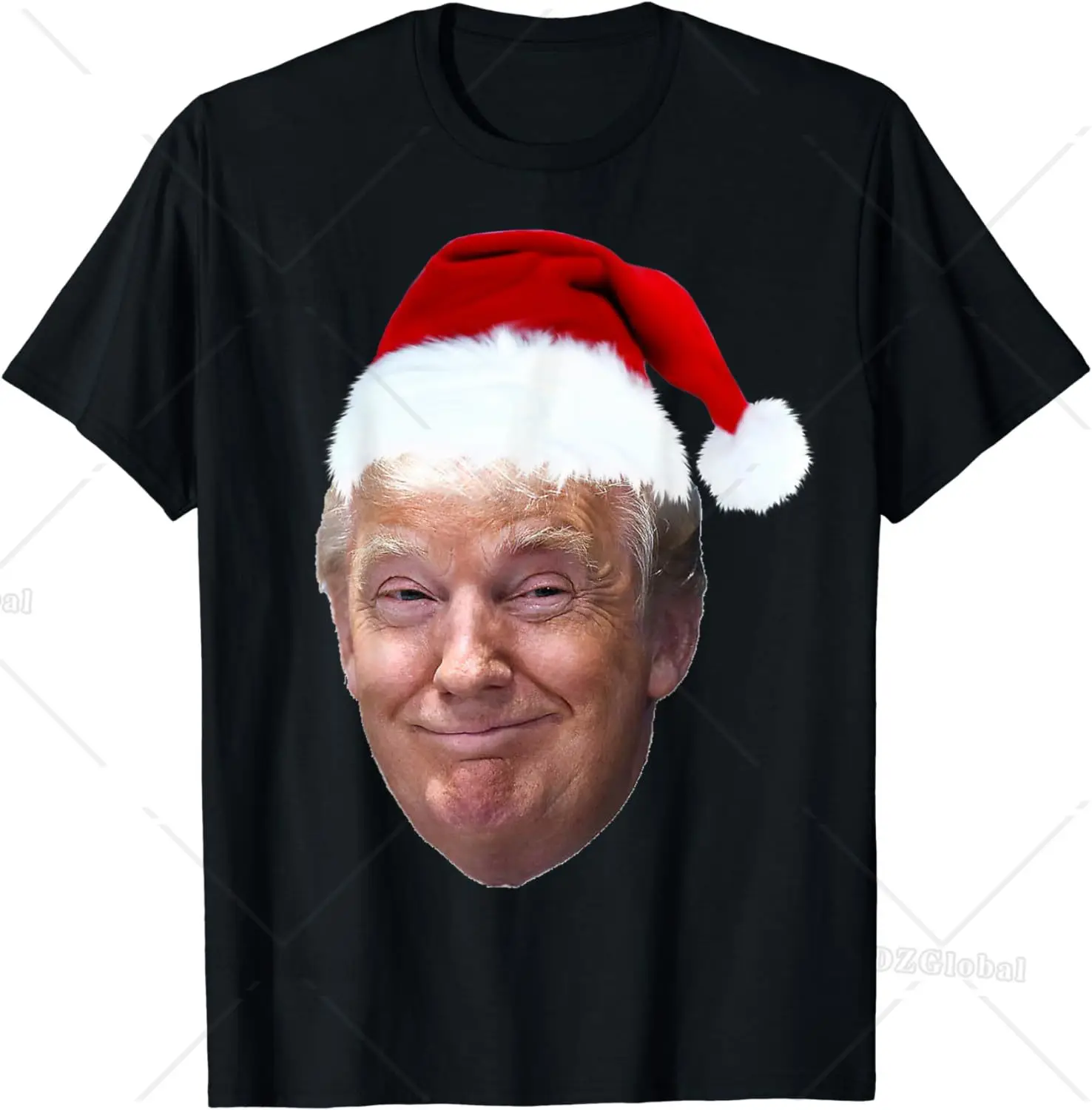 Donald Trump Christmas T Shirt Funny MAGA Santa Hat Gift Tee Family Holiday Gift Tops Women Men Clothing