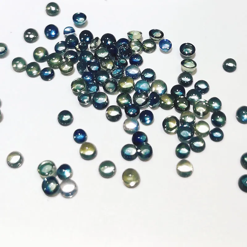 

3.7mm to 3.8mm Cabochon Round Natural Sapphire Germstone for Jewelry DIY Genuine Sapphire Loose Gemstone
