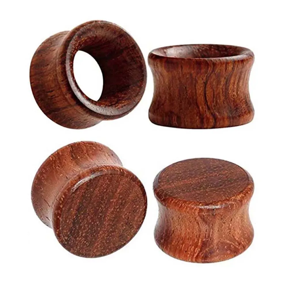 

2pcs Wooden Ear Canal Vintage Ear Plug Tunnel Plug Piercing Saddle Dilator Gauge Body Jewelry 8-20mm
