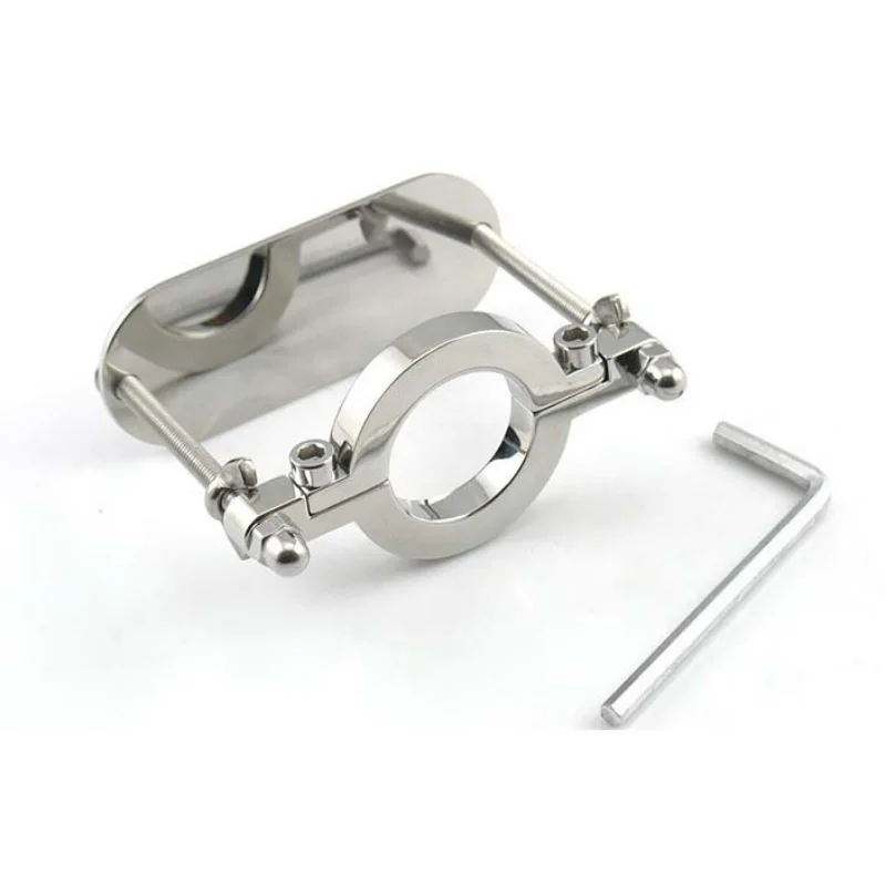 Manyjoy Stainless Steel Ball Crusher Testicle Vice Bdsm Bondage Weight Stretcher Lockable Scrotum Restraint Adult Sex Toys Men