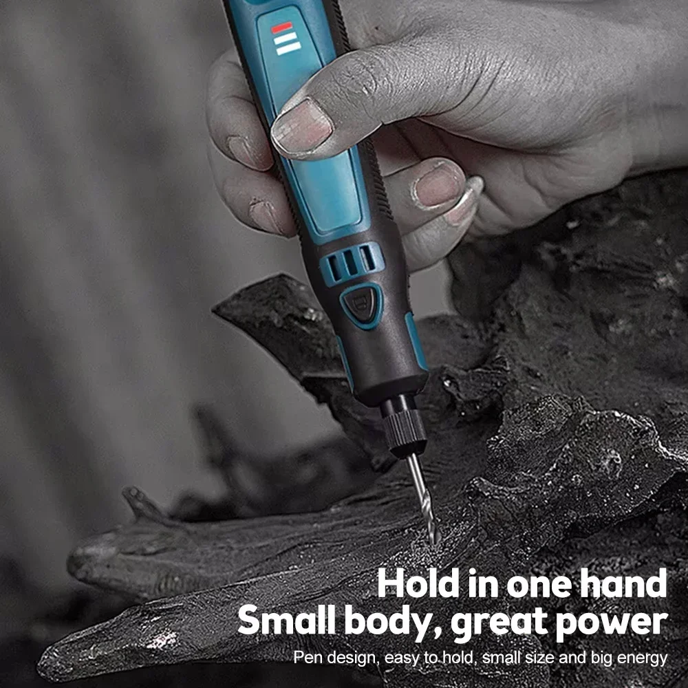Cordless Rotary Tool Kit 3-Speed Power Rotary Tool Rechargeable Electric Drill Grinder for Sanding Polishing Drilling Engraving